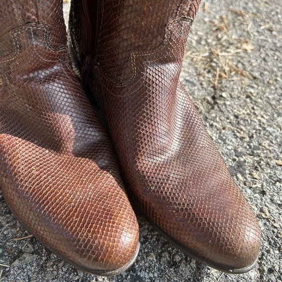 Justin western cowgirl boots 5.5 good used condition leather - Picture 7 of 14